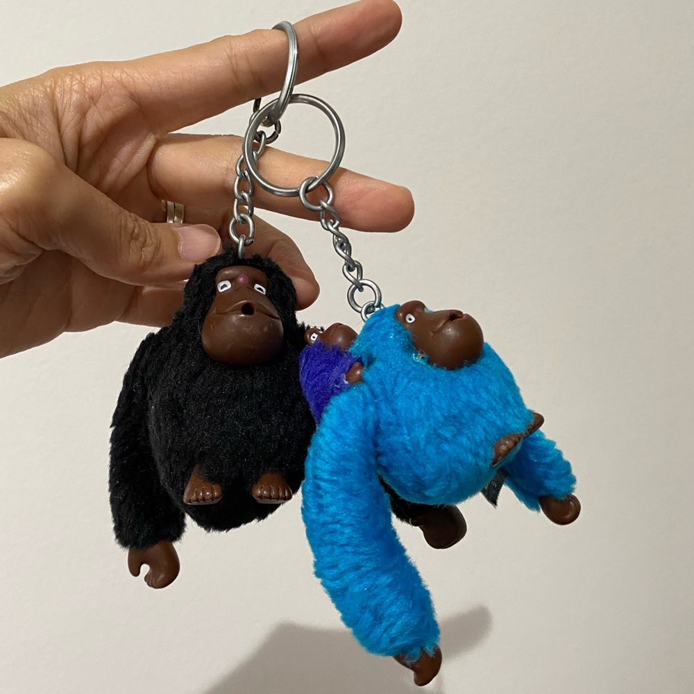 2 pcs | Cute Kipling Monkey Mom & Baby Keychains Key Rings Bag Purse Accessory - Picture 8 of 10